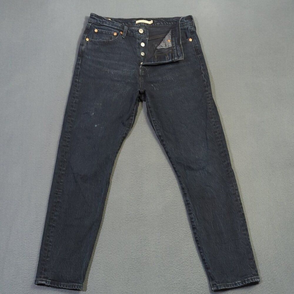Levi's Premium Jeans Women's 29 Black Wedgie Button Fly Ankle Denim